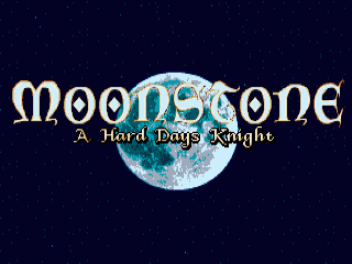 Moonstone: A Hard Days Knight title screen for Amiga